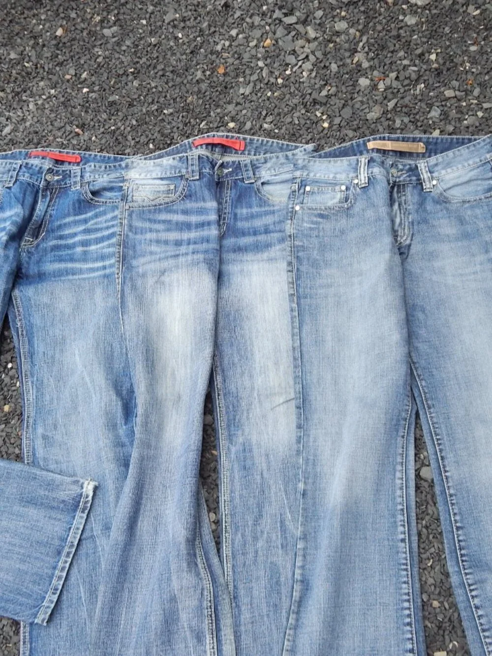 Rock and Roll Denim Double Barrel Bootcut Jeans Relaxed 33×34 Western Lot 3 Pair